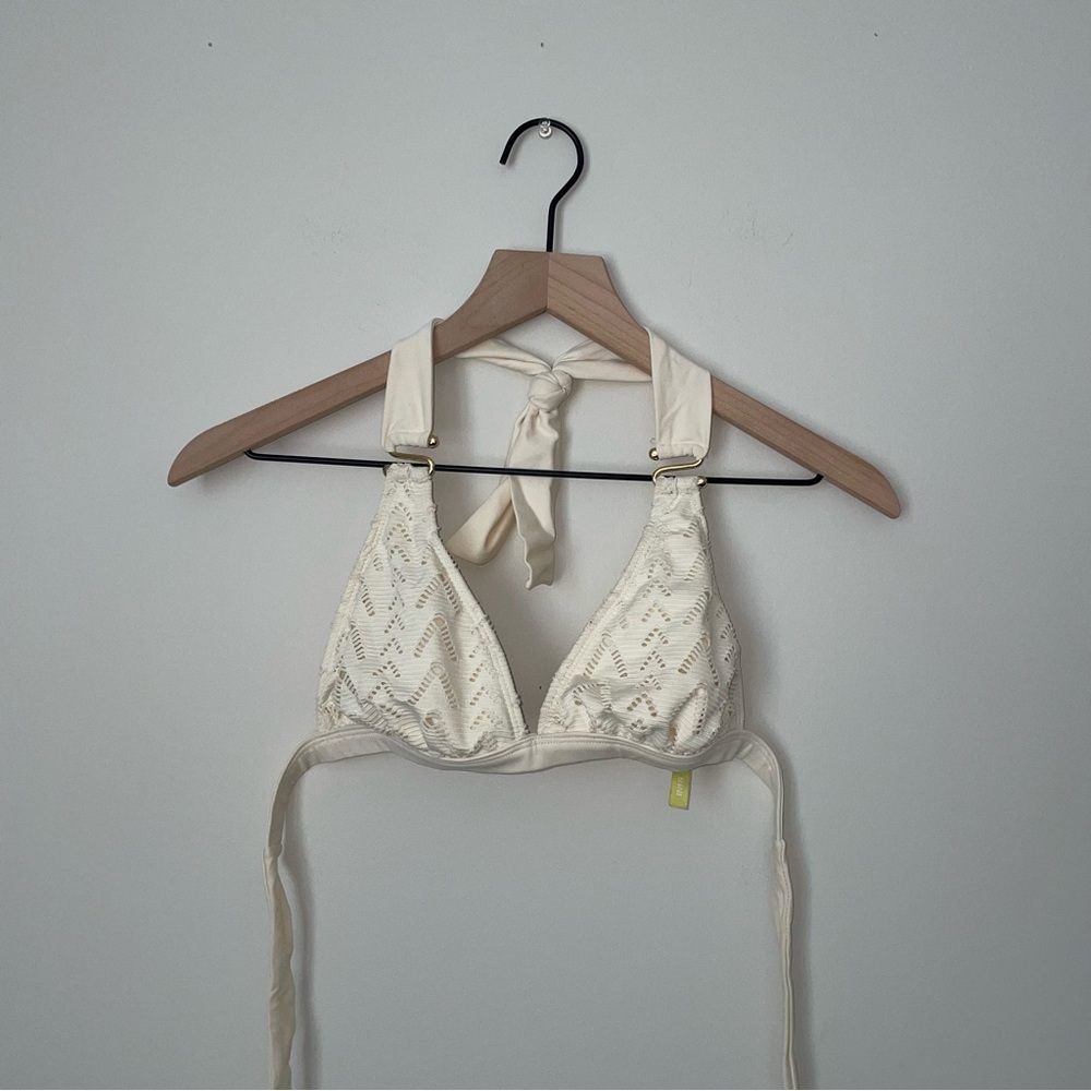 Elegant Cream‎ Halter Bralette